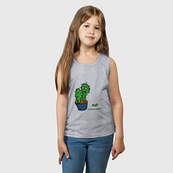 Майка детская хлопок Говорящие кактусы, цвет: меланж — фото 2