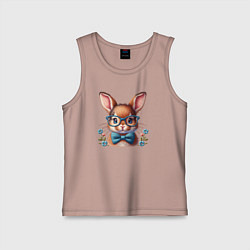Детская майка Кролик мальчик в очках