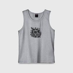 Детская майка Штурвал и две розы