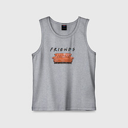 Майка детская хлопок Friends - logo, цвет: меланж
