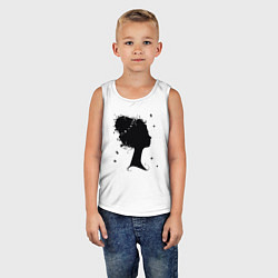 Майка детская хлопок Flower girl, цвет: белый — фото 2