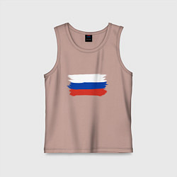 Детская майка Флаг россии нарисованный