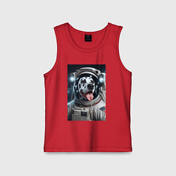 Детская майка Космонавт далматинец в скафандре - нейроарт