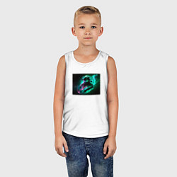 Майка детская хлопок Космическая дымка, цвет: белый — фото 2