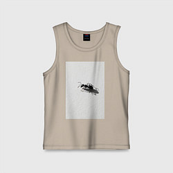 Майка детская хлопок Муравей и тень на бумаге, цвет: миндальный