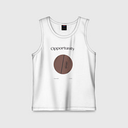 Майка детская хлопок Баскетбол спорт возможностей, цвет: белый