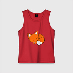 Детская майка Спящий лисёнок