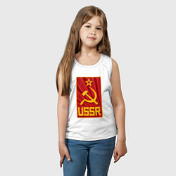 Майка детская хлопок USSR style, цвет: белый — фото 2