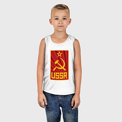 Майка детская хлопок USSR style, цвет: белый — фото 2