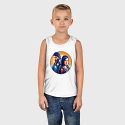 Майка детская хлопок Joel and Ellie - the last of us adventure, цвет: белый — фото 2