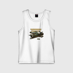Майка детская хлопок Bombardino Crocodillo, цвет: белый