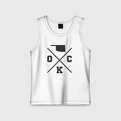 Майка детская хлопок Map OKC, цвет: белый