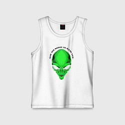 Майка детская хлопок Да прибудет с тобой весь мир, цвет: белый