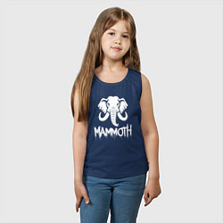 Майка детская хлопок Мамонт белой краской, цвет: тёмно-синий — фото 2