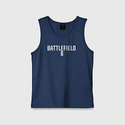 Майка детская хлопок Battlefield 6 logo, цвет: тёмно-синий