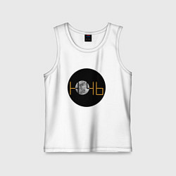 Майка детская хлопок Ночь и луна в ар деко стиле, цвет: белый