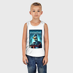 Майка детская хлопок Bender Batman - ai art collaboration, цвет: белый — фото 2