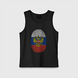 Майка детская хлопок Отпечаток России, цвет: черный