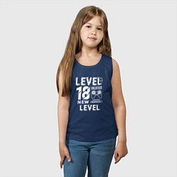Майка детская хлопок 18 уровень разблокирован новая загрузка, цвет: тёмно-синий — фото 2