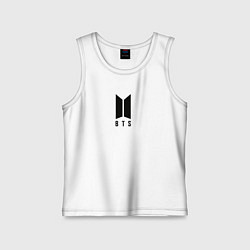 Майка детская хлопок BTS лого, цвет: белый
