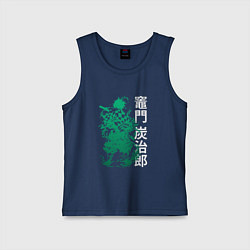 Детская майка Клинок рассекающий демонов - зеленый