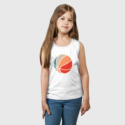Майка детская хлопок Basket color, цвет: белый — фото 2