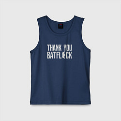 Майка детская хлопок Thank you Batfleck, цвет: тёмно-синий