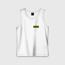 Майка детская хлопок Security охрана, цвет: белый