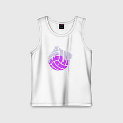 Майка детская хлопок Purple ball, цвет: белый
