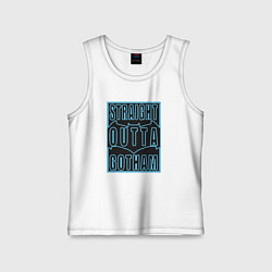 Майка детская хлопок Straight outta Gotham, цвет: белый