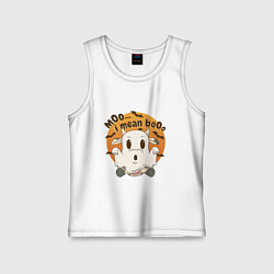 Детская майка Корова привидение: moo-boo - буу-муу