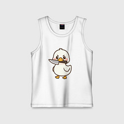 Майка детская хлопок Утенок с ножом, цвет: белый