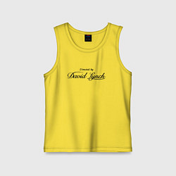 Майка детская хлопок Directed by David Lynch: Blue Velvet, цвет: желтый