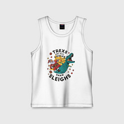 Детская майка Санта на динозавре