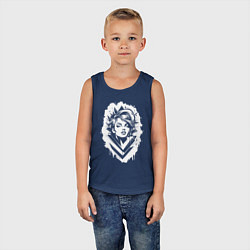 Майка детская хлопок Поп-арт дива, цвет: тёмно-синий — фото 2