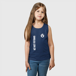 Майка детская хлопок Всё идёт по плану - со знаком анархии, цвет: тёмно-синий — фото 2