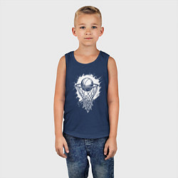 Майка детская хлопок Забитый мяч в кольцо, цвет: тёмно-синий — фото 2