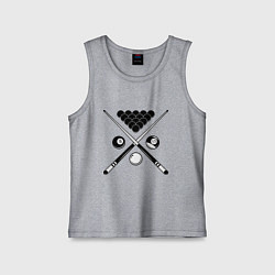 Майка детская хлопок Бильярд (пул), цвет: меланж