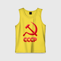 Майка детская хлопок СССР Логотип, цвет: желтый