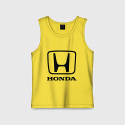Майка детская хлопок Honda logo, цвет: желтый