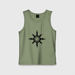 Майка детская хлопок Герб Демонов, цвет: авокадо