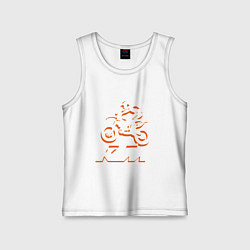 Майка детская хлопок KTM белый, цвет: белый