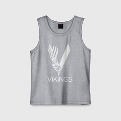 Майка детская хлопок Vikings, цвет: меланж