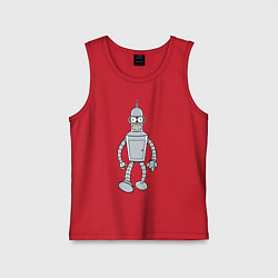 Майка детская хлопок Iron Bender, цвет: красный