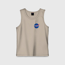 Майка детская хлопок NASA, цвет: миндальный