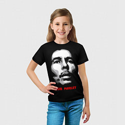 Футболка детская Bob Marley Face, цвет: 3D-принт — фото 2