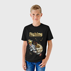 Футболка детская Gold Fishing, цвет: 3D-принт — фото 2