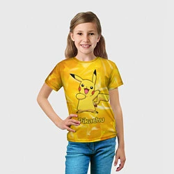 Футболка детская Pikachu, цвет: 3D-принт — фото 2