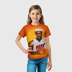 Футболка детская LeBron James: Heat, цвет: 3D-принт — фото 2
