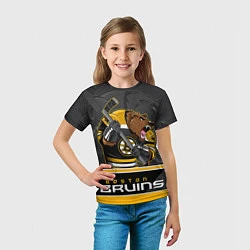 Футболка детская Boston Bruins, цвет: 3D-принт — фото 2